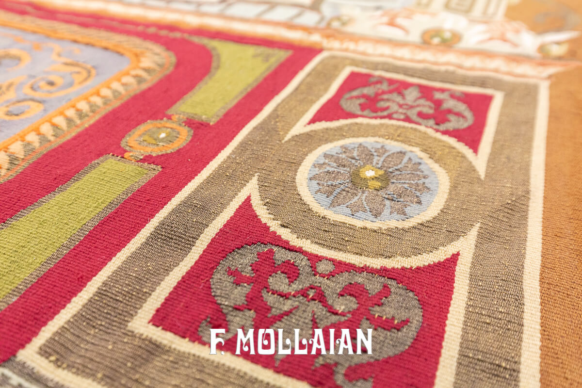 Aubusson Rug Flat-weave n°:387091